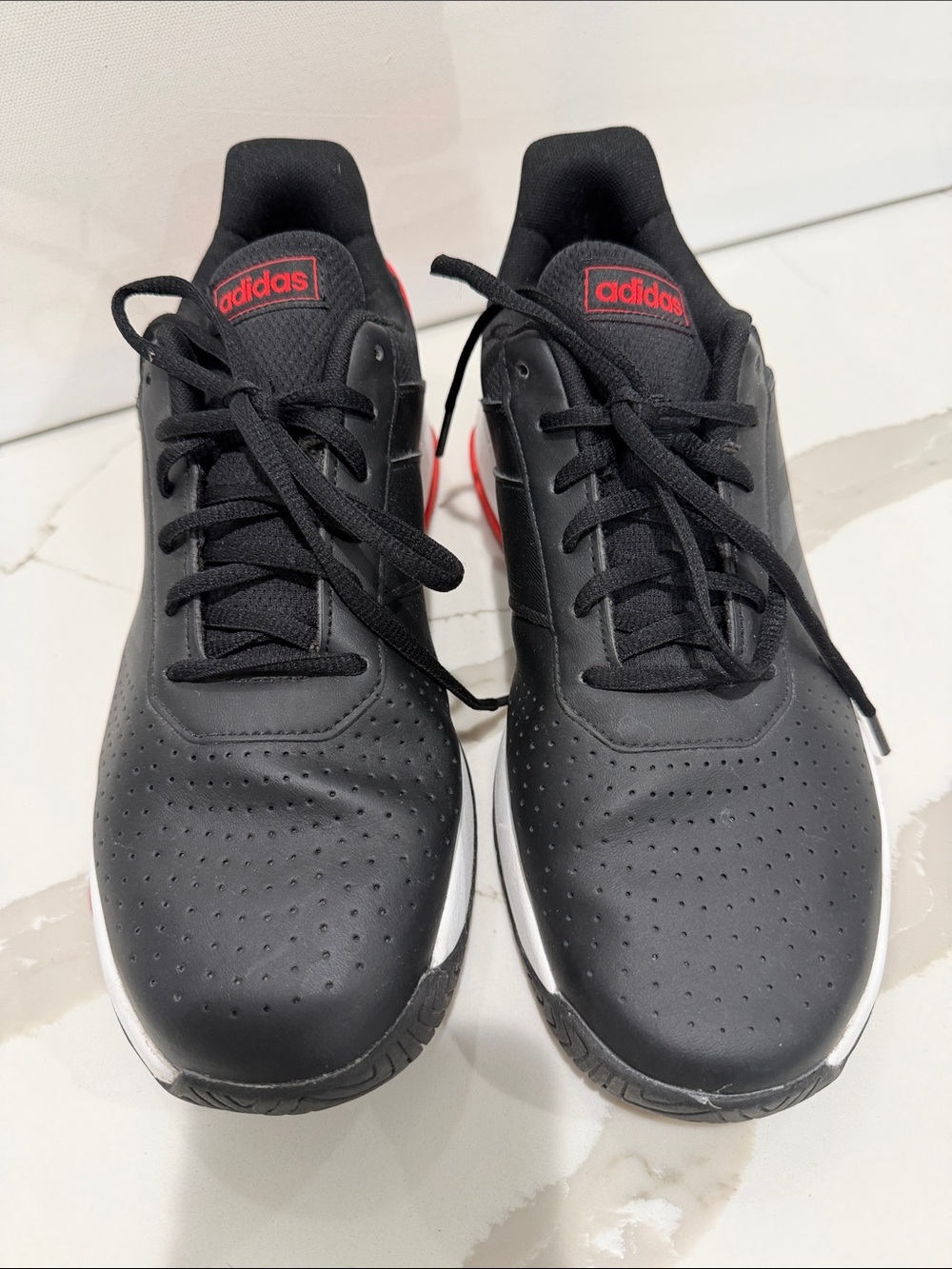 adidas Black Sneakers with Red Accents - Picture 3 of 4